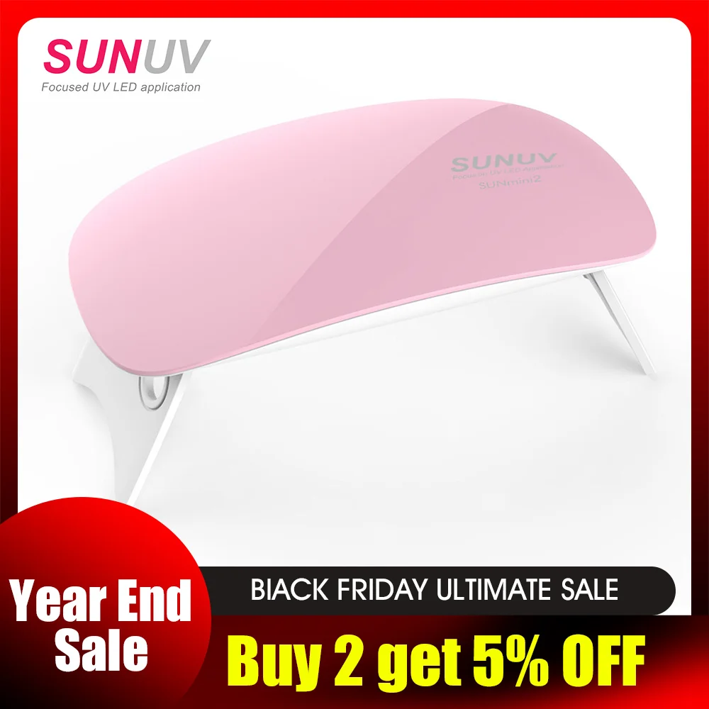 SUNUV SUNmini2 UV LED Lamp Mini Portable Nail Dryer With USB Cable Gel Nail Polish Dryer Gift Home  - 32757164790
