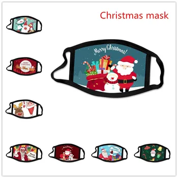 

Santa Claus Cartoon Cotton Mask Merry Christmas Decor for Home Xmas Gifts Christmas Ornaments Navidad 2020 Happy New Year 2021