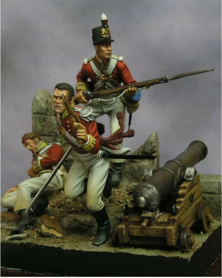 Unassambled 1/32 54 мм древний воин включает в себя 3 (с основанием) статуэтка виде набор