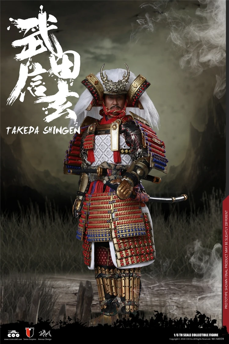 Коллекционный SE039 1/6 масштаб сплав литья под давлением Takeda Shingen воюющие Штаты период японский самурайский солдат полный набор фигурка