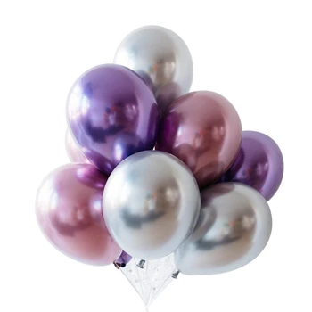 

100pcs 12inch Glossy Metal Pearl Latex Balloons Thick Chrome Metallic Colors Helium Air Balls Wedding Birthday Party Decor