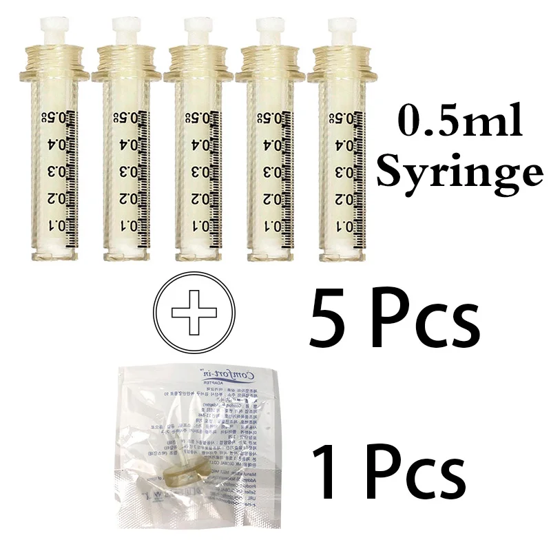 0.5 5syringe 1need 0,3 мл/0,5 мл 2 в 1 ручка с гиалуроновой кислотой пистолет с гиалуроником lin для удаления морщин против старения подтяжка губ высокое давление - Цвет: 0.5 5syringe 1need