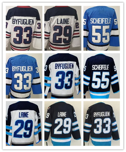 Все сшитые мужские трикотажные изделия Patrik Laine duстin Byfuglien Blake Wheeler Connor Hellebuyck Mark Scheifele