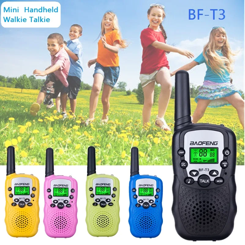2 шт. Baofeng BF-T3 UHF 462-467 MHz 8 канал Walkie Talkie Портативный Двусторонняя 10 тонов вызова приемопередатчик BF T3 для малыша радио