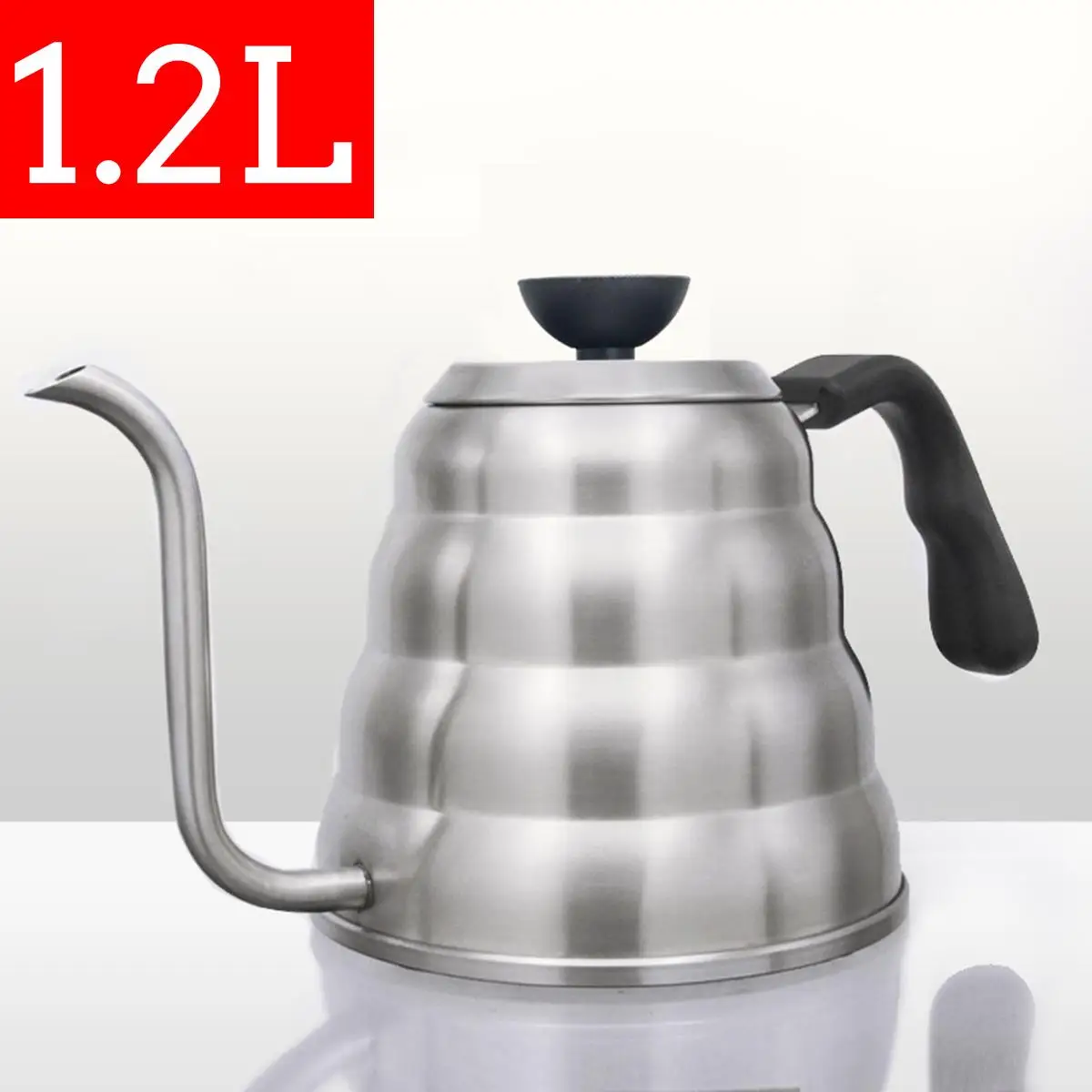 1,2 л кофейник из нержавеющей стали с термометром, чайник с длинным носиком, гусиная шея, капельный чайник, термо-чайник, заварочный чайник - Цвет: normal 1.2L