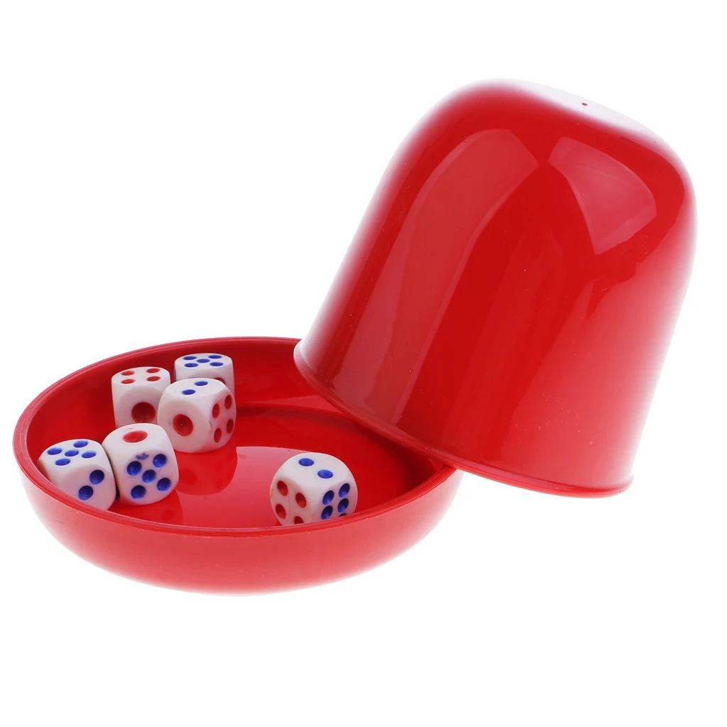 Dice Guessing Game Set Dice Cup Shaker With 6pcs Digital Dice Dice Guessing Game Set Dice Cup Shaker With 6pcs Digital Dice