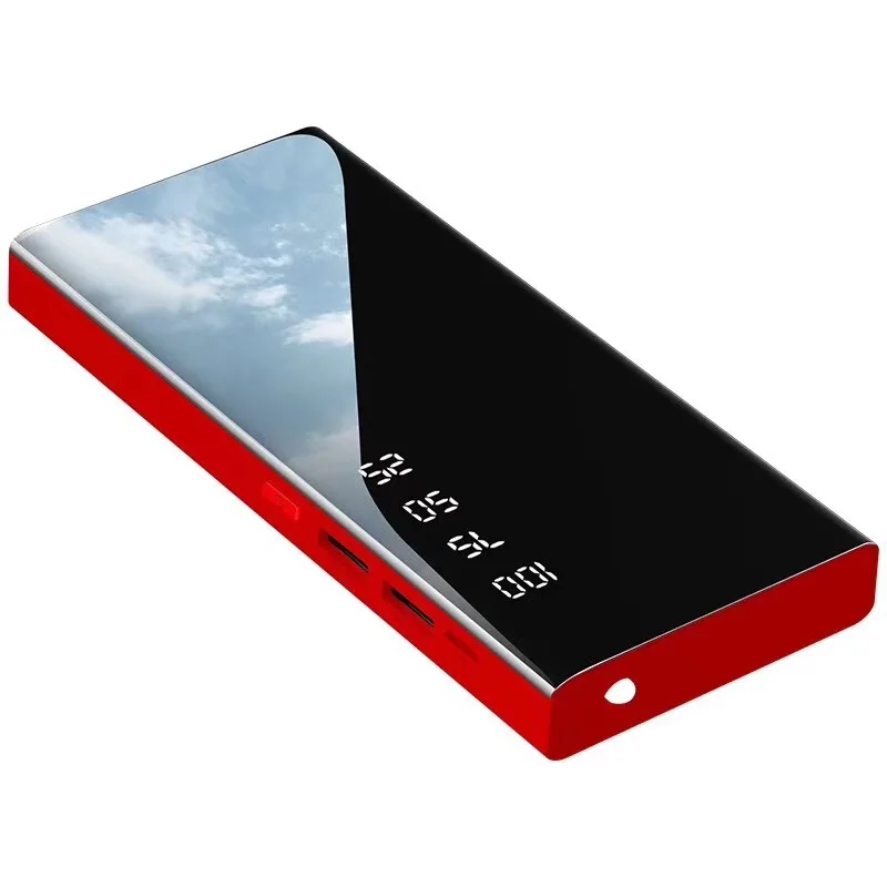 red Топ для iPhone X XS Max 5 6 6s 7 8 XR внешний аккумулятор 30000 мАч Внешний аккумулятор ЖК-дисплей для Xiaomi mi 9 samsung S8 S9 S10 S7 Edge - Цвет: red
