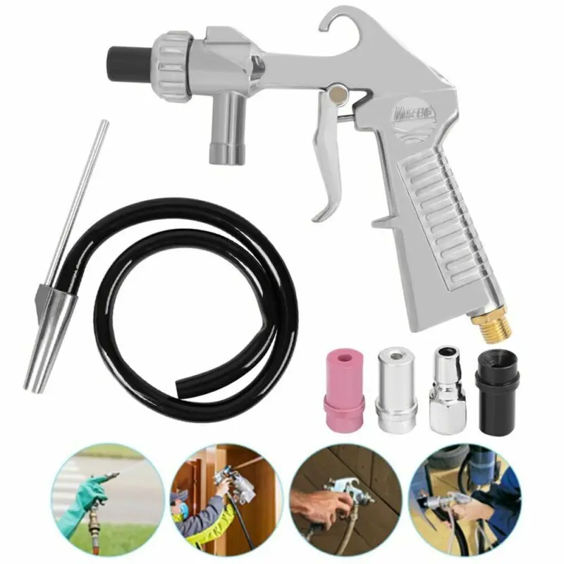 

Metal Wheel Rims Polishing Sandblasting Gun With Ceramic/Metal Nozzle & Pipe Set