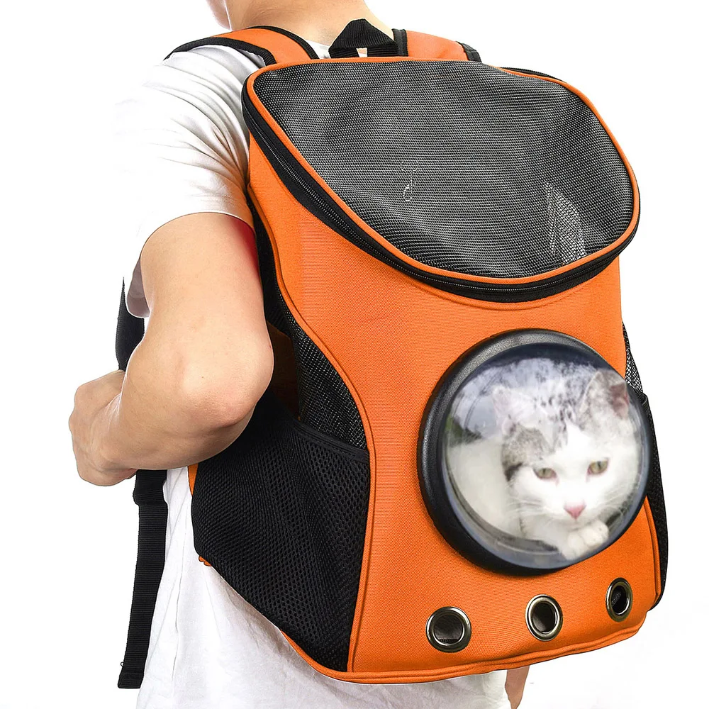 Portable Breathable Pet Cat Puppy Carry Bag Outdoor Travel Space Capsule Backpack Bag for Cat and Dog Pet Products