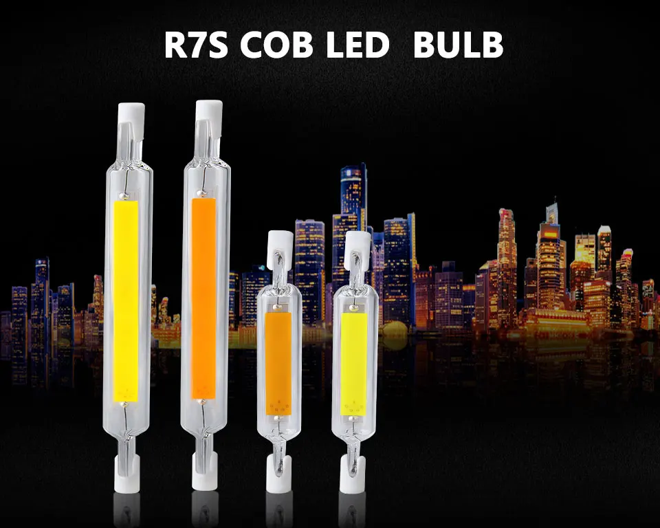 R7S COB LED Lamp Bulb Glass Tube for Replace Halogen Light Spot Light 78mm 118mm AC 220V 230V 5W 9W 13W Energy Saving (1)