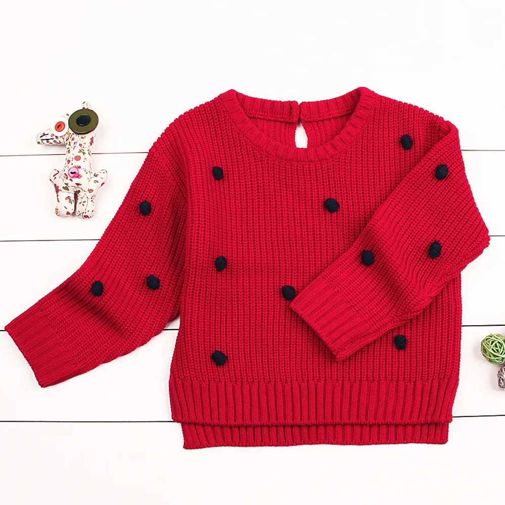 New Floral Cute Comfortable Toddler Girls Boys Kids Baby Sweater Knit Pullovers Warm Coat Outerwear Clothess 905