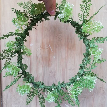 

Eucalyptus Crown Wedding Wreath Indoor wreath Green flower crown Flower headpiece Wedding crown flower hair accessory