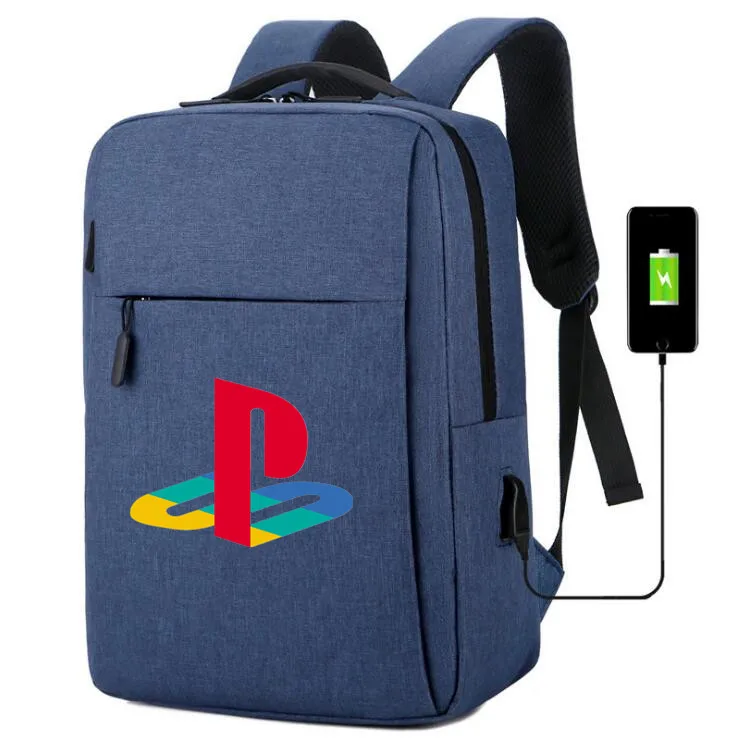 7 PS4 Playstation холщовый рюкзак зарядка через usb школьные сумки Сумка для ноутбука дорожная сумка рюкзак для подростков - Цвет: 7