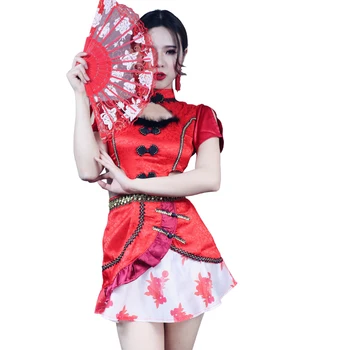 

Sexy Stage Costume Women Chinese Style Cheongsam Dress Nightclub Dj Ds Female Singer Performance Clothing Festival Outfit DN4651