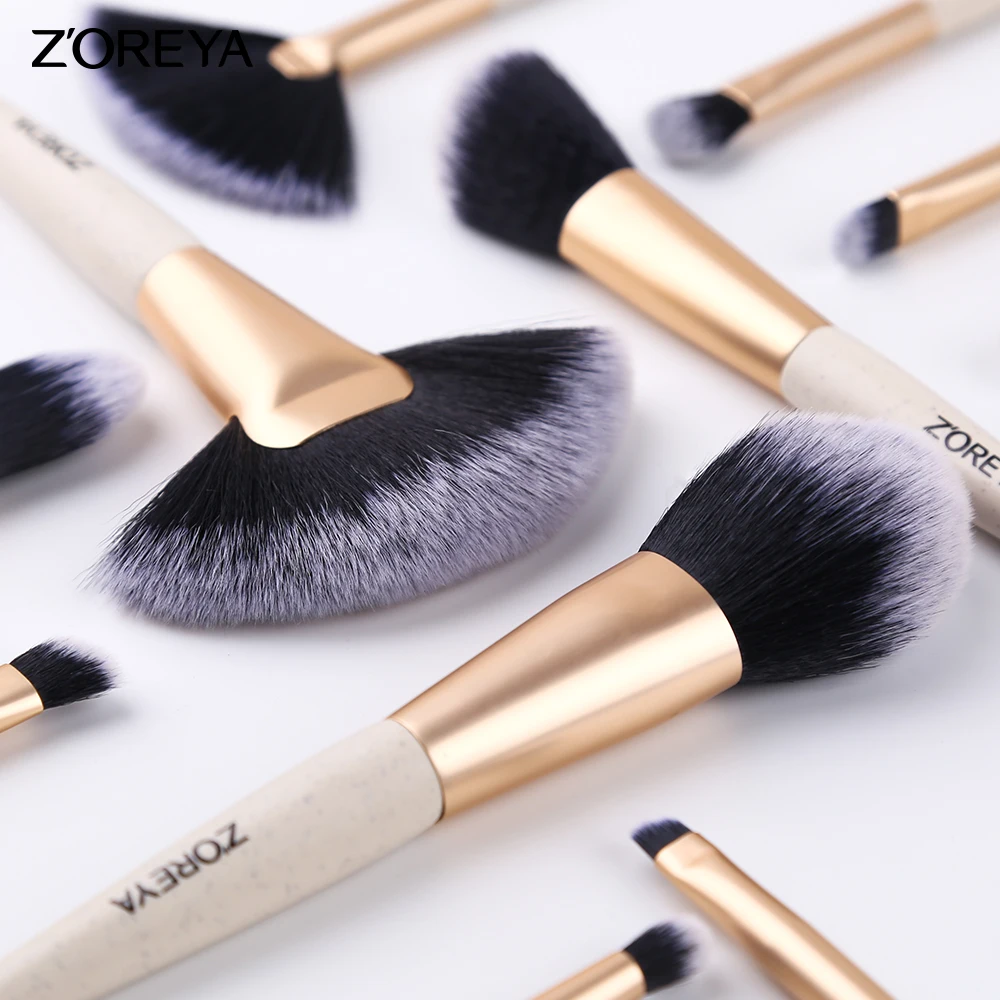 ZOREYA Makeup Brush Set 16pcs Premium Make Up Brushes Powder Foundation Fan Eyeshadow Blending brush New