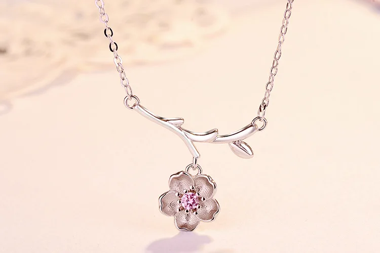 Простые Модные ювелирные изделия серебряный цвет цветок листьев CZ кубический