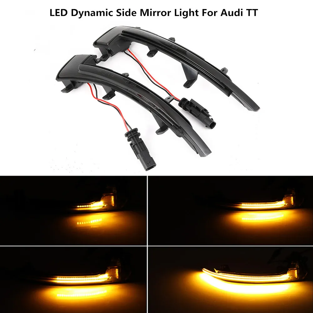 

2 pieces Dynamic Blinker LED Turn Signal Lights Rearview Mirror Indicator Repeater Light Flowing Signal Lamp For Audi TT 8J R8
