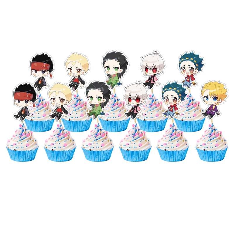 24pcs Lot Baby Shower Beyblade Burst Theme Cake Toppers With Sticks Birthday Party Boys Favors Cocomelon Cupcake Decorations Cake Decorating Supplies Aliexpress