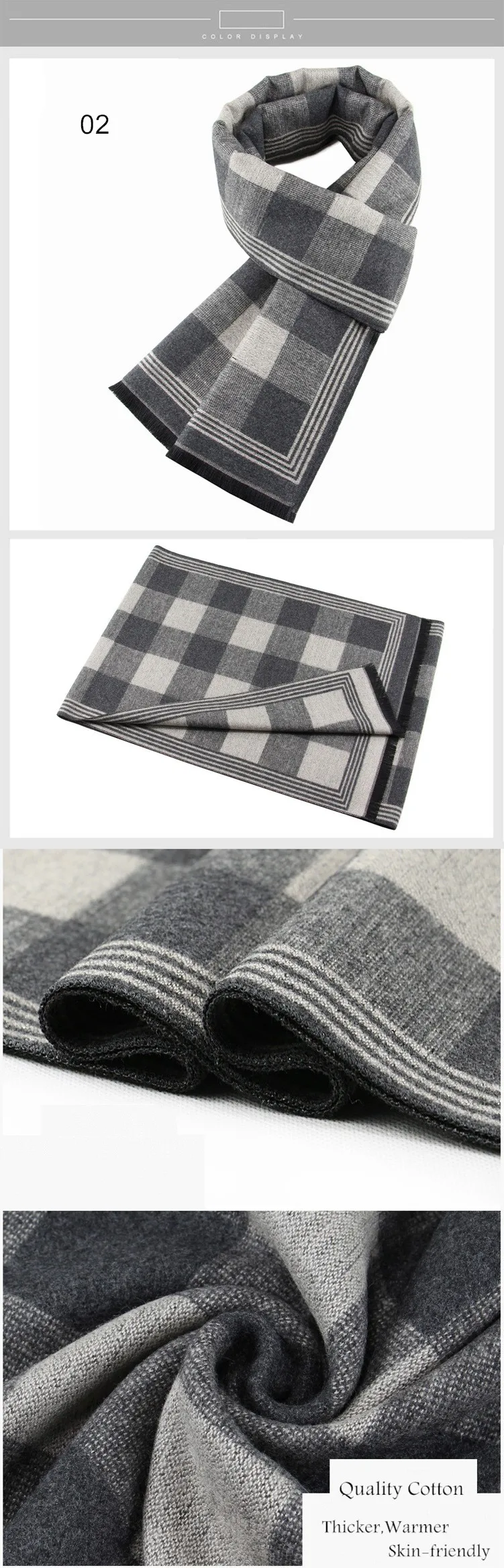 mens cotton scarf Fashion Men's Scarf Autumn Winter Multi-purpose Neckerchief Check Decorative Adult Business Scarves Plaid Warm Lattice Commercia wool scarf mens