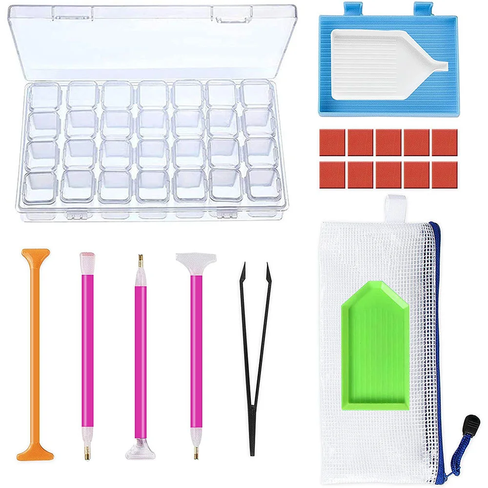 

5D Diamond Painting Tools 20pcs Diamond Painting Accessories Kits Diamond Cross Stitch Tool Kits for Adults or Kids