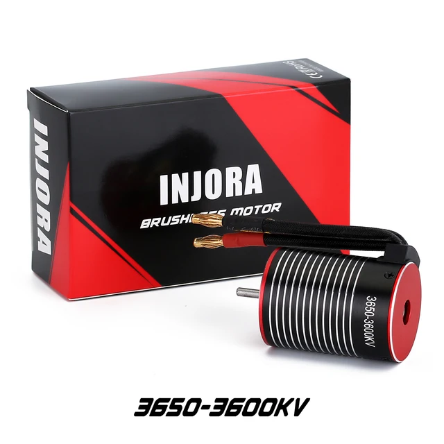 INJORA 3650 Brushless Motor 3600KV 4500KV 5200KV for 1:10 Short-Course Monster Off-road Truck Drift Car Traxxas HPI RC Car Parts