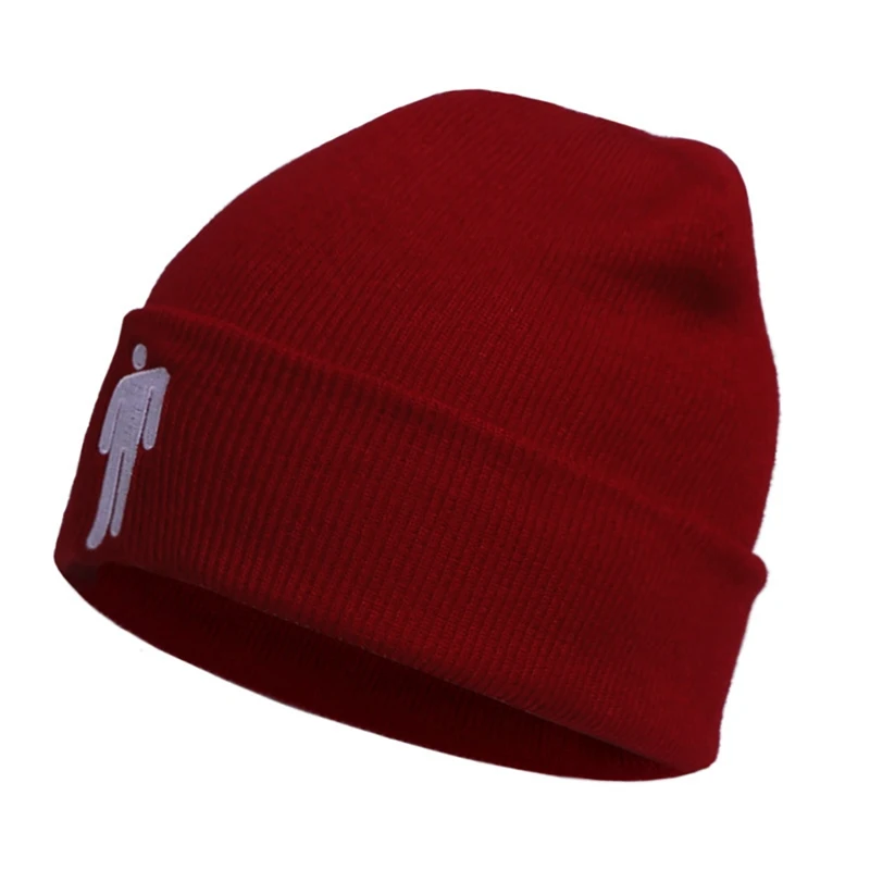 Billie Eilish, шапка бини для женщин и мужчин, тёплые вязаные шапки, зимние шапки в стиле хип-хоп, Уличная Повседневная спортивная шапка, шапка, 12 цветов, S1, Новинка - Цвет: JR