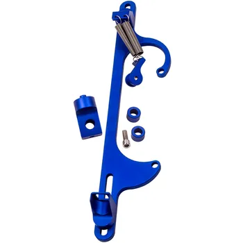 

Aluminum Throttle Cable Carb Bracket For 4150 4160 Carb 350 400 SBC Blue