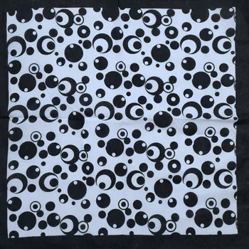 

Outdoor Cycling Black And White Unisex Women Men Headband Turban Bandana Square Cotton Scarf Hip Hop Hair Neck Wrap Scarf