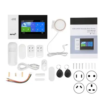 

4.3in Full Touch Color Screen WiFi + GSM + GPRS Wireless Anti-Theft Alarm APP Remote Control Smart Security System for TUYA New