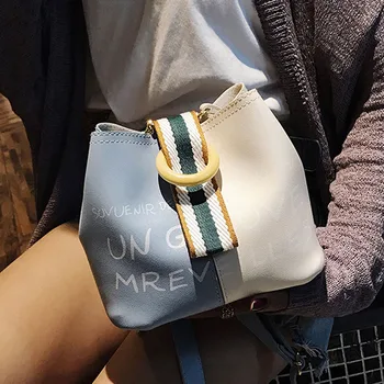 

Women's PU Leather Bucket Bags Fashion Large Capacity Handbags Shoulder Crossbody Bags For Women 2020 Casual Bag