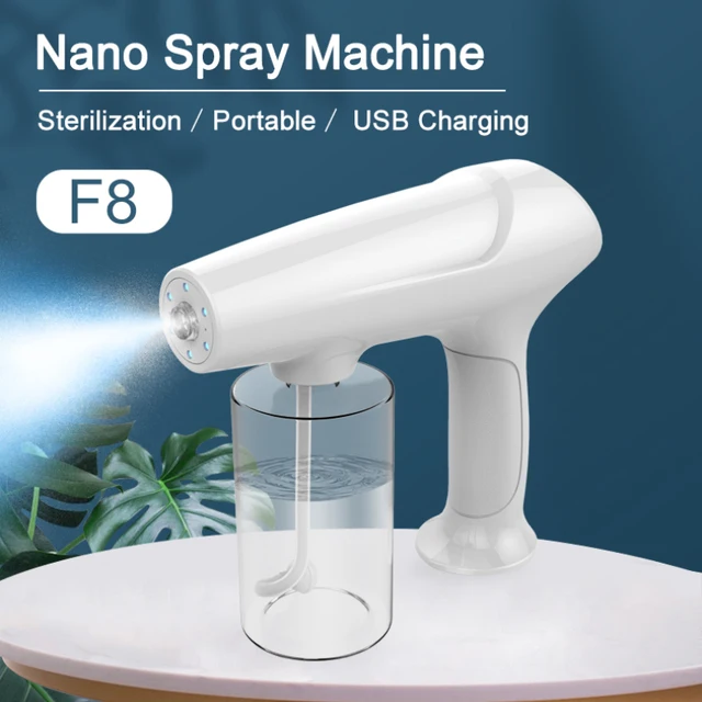 340 Ml Elektromos Permetezőgép Fertőtlenítő Permetező Fegyverek Usb Kék Világos Nano Gőzpermet Pisztoly Otthoni Gép Párásító Porlasztó - Image 3
