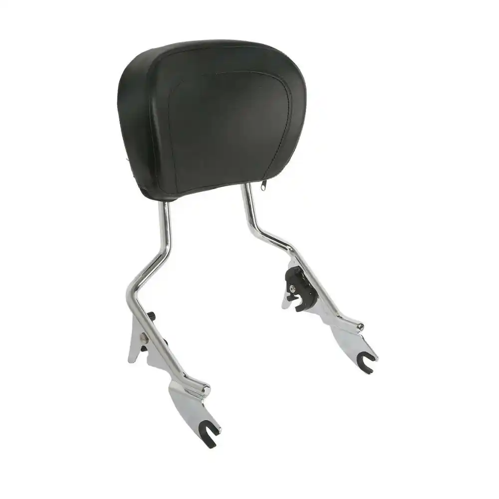 Adjustable Backrest Sissy Bar With Stealth Luggage Rack For Touring