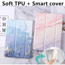 Para ipad 9.7 2018 2017 5/6th caso tpu mármore couro inteligente capa para ipad ar 1/2 mini 1/2/3/4/5 ipad 2/3/4 ar 10.5 pro9.7 caso(China)