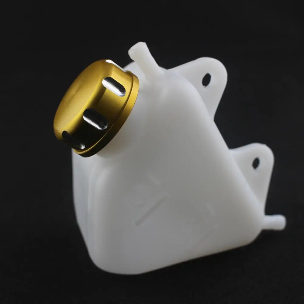 Motorcycle Water Coolant Reservoir Tank Radiator CNC Caps Water Storage Bottle Overflow for Kawasaki KLX 250 1994-2005 2006 2007