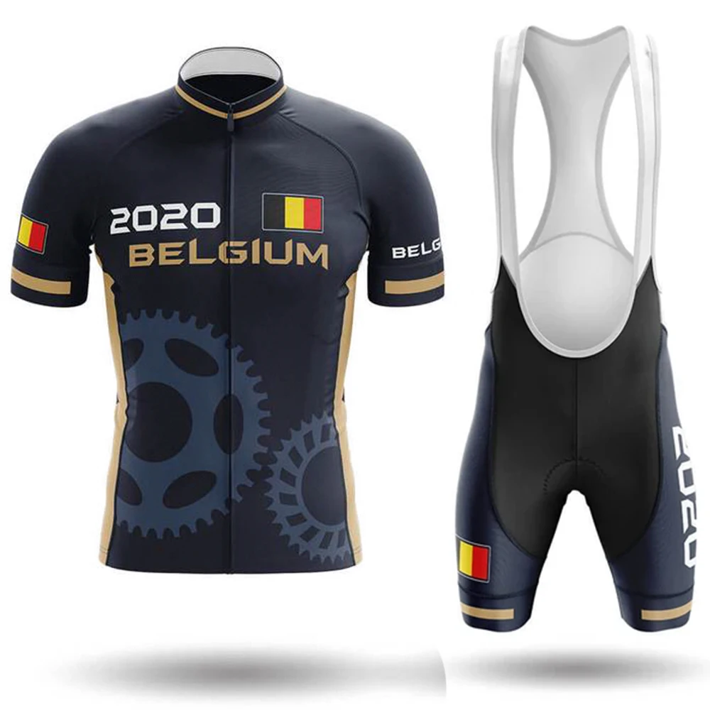 Belgio Maglia Uomo Masculino Jersey Equipaggiamento Bermuda Masculina Ropa Completo Ciclismo Estivo Mallot Ciclismo Hombre Verano