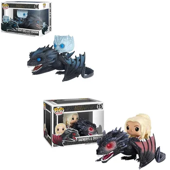 

Original Funko POP Game of Thrones Ice and Fire Juguetes Daenerys Rides Drogon PVC Action Figure Collectible Model Gift 2F02