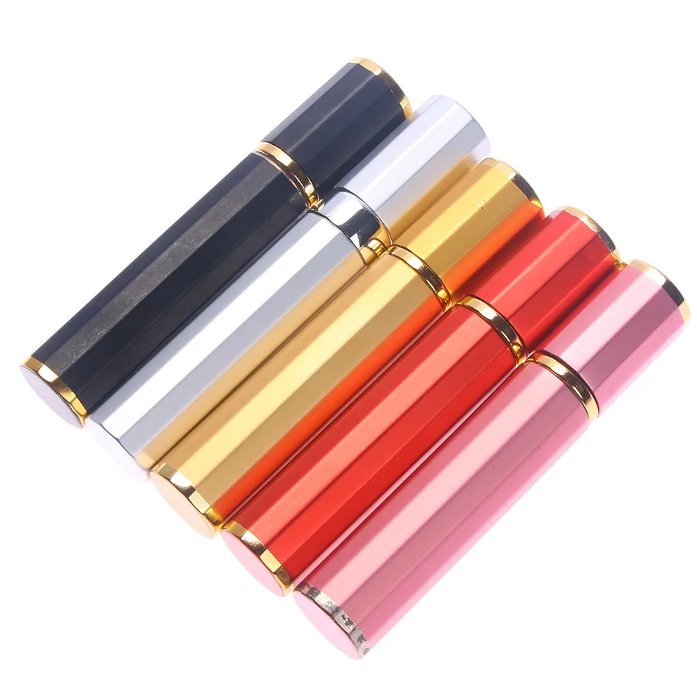 8ml Fillable Portable Mini Perfume Bottle Traveler Aluminum Spray Atomizer Empty Pots Refillable Bottle Container Free 3