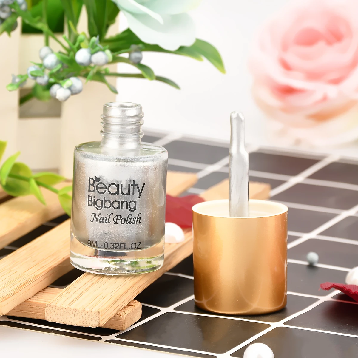 BeautyBigBang 9 мл стемпинг ногтей покрытие цветной печати лак белый красный цвет для пластина для стемпинга для нейл-арта лак для ногтей