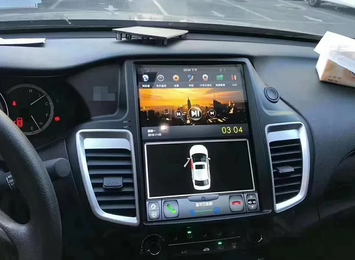 12," Тесла Автомобильная магнитола на андроид Радио Аудио мультимедийный DVD gps навигации головное устройство стерео система со спутниковой навигацией для Honda Accord
