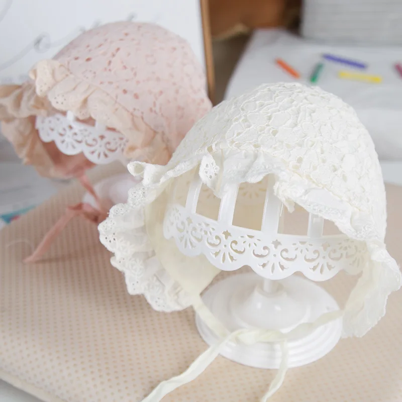 accessoriesbaby easter  New Baby Hat for Girls Spring Summer Newborn Hat Princess Lace Baby Cap Adjustable Baby Girl Hat Cotton Infant Hats baby accessories girl