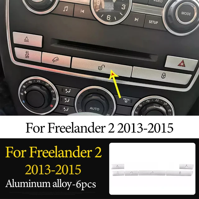 Car Steering Wheel,AC Vent Outlet Knob,Door Handle,Cover Trim,ABS Chrome,For LandRover Freelander 2 2007-2015 Interior Accessory 27