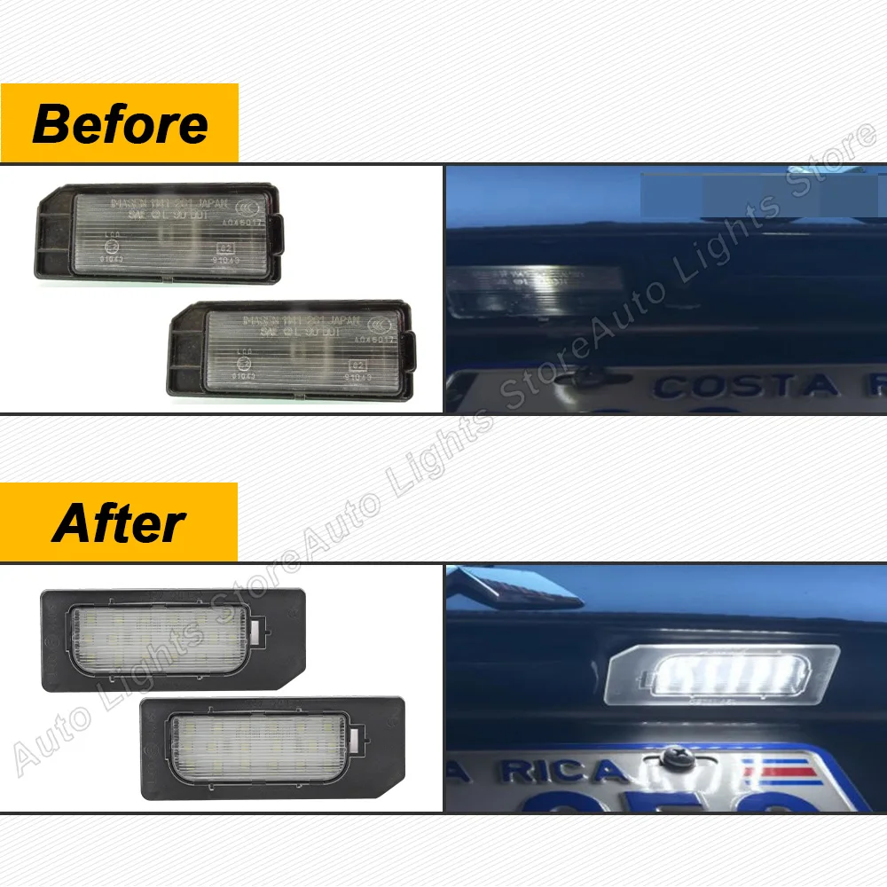 2x 18 SMD LED Number License Plate Lights For Renault Megane MK2 MK3