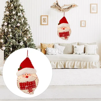 

1pc Christmas Lovely Santa Decoration Advent Calendar Flannel Calendar for Gift