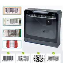 Scanner de codes à barres omnidirectionnel 1D 2D, lecteur de codes QR de bureau pour supermarché, lecteur de matrice de données