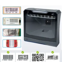 Scanner de codes à barres omnidirectionnel 1D 2D, lecteur de codes QR de bureau pour supermarché, lecteur de matrice de données 