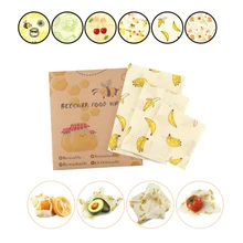 Экологичная многоразовая пищевая обертка s Пищевая свежесть хранение органический пчелиный воск ткань обертка на заказ узор