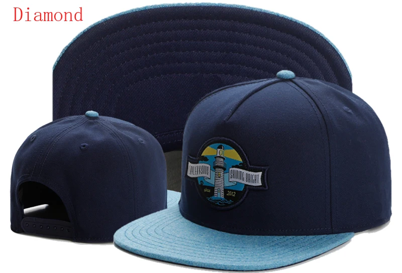 

Diamond blue Lighthouse Cap Mode Hip Hop Snapback Hoed Mannen Vrouwen Volwassen Outdoor Casual Zon Baseball Cap Bone