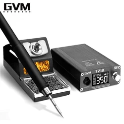 GVM – Station de soudage professionnelle T210, réparation de téléphones portables, fer à souder à température constante, chauffage rapide, pointes de poignée C210 