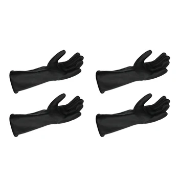 

New 2 Pairs Latex Gloves Acid and Alkali Resistant Industrial Chemical Resistant Labor Protection Wear-Resistant Two-Color