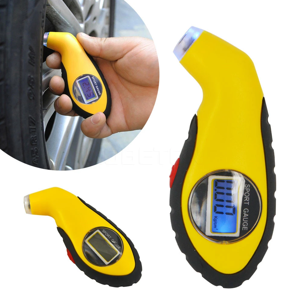 5 in 1 Digital LCD Tire Air Pressure Guage Meter Tester Tyre Gauge for Car Bike 
